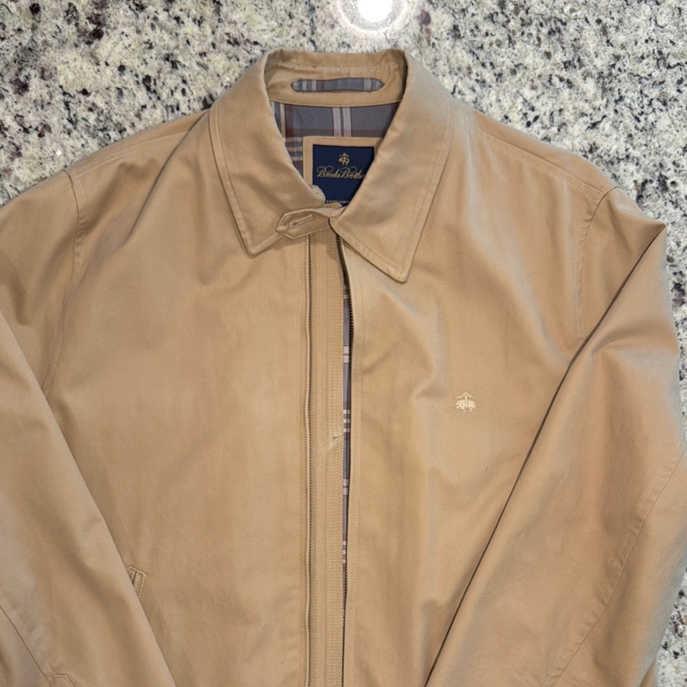 Brooks Brothers Tan Coat Lightweight Cotton